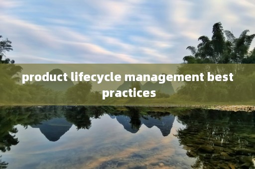 product lifecycle management best practices