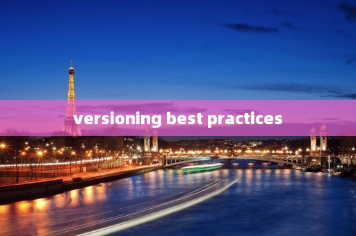 versioning best practices