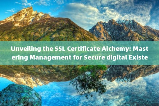 Unveiling the SSL Certificate Alchemy: Mastering Management for Secure digital Existence 