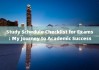 Study Schedule Checklist for Exams: My Journey to Academic Success