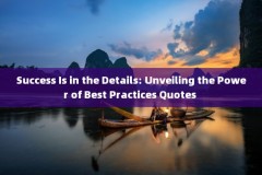 Success Is in the Details: Unveiling the Power of Best Practices Quotes 